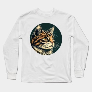 Happy Funny Cat Face Lover Long Sleeve T-Shirt